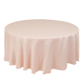 Lamour Satin 108" Round Tablecloth Blush - Durable & Silk-Like Table Cover
