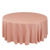 Lamour Satin 108" Round Tablecloth Dusty Rose - Durable & Silk-Like Table Cover
