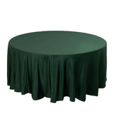 Lamour Satin 108" Round Tablecloth Hunter Emerald - Durable & Silk-Like Table Cover