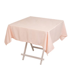 Lamour Satin 54"x54" Square Tablecloth Blush - Durable & Silk-Like Table Cover