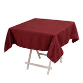 Lamour Satin 54"x54" Square Tablecloth Burgundy - Durable & Silk-Like Table Cover