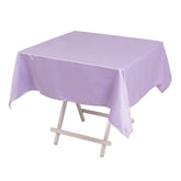 Lamour Satin 54"x54" Square Tablecloth Lavender Lilac - Durable & Silk-Like Table Cover