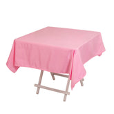 Lamour Satin 54"x54" Square Tablecloth Pink - Durable & Silk-Like Table Cover