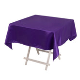 Lamour Satin 54"x54" Square Tablecloth Purple - Durable & Silk-Like Table Cover