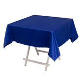 Lamour Satin 54"x54" Square Tablecloth Royal Blue - Durable & Silk-Like Table Cover