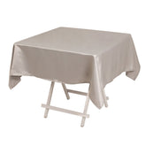 Lamour Satin 54"x54" Square Tablecloth Silver - Durable & Silk-Like Table Cover
