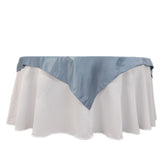 Lamour Satin 54"x54" Table Overlay Square Tablecloth Dusty Blue - Durable & Silk-Like Table Cover