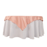 Lamour Satin 54"x54" Table Overlay Square Tablecloth Dusty Rose - Durable & Silk-Like Table Cover