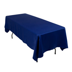 Lamour Satin 60"x102" Rectangle Tablecloth Royal Blue - Durable & Silky Soft Feel Table Cover