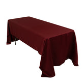 Lamour Satin 60"x126" Rectangle Tablecloth Burgundy - Soft & Silk-Like Table Cover