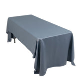 Lamour Satin 60"x126" Rectangle Tablecloth Dusty Blue - Soft & Silk-Like Table Cover