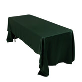 Lamour Satin 60"x126" Rectangle Tablecloth Hunter Emerald Green - Soft & Silk-Like Table Cover