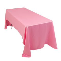 Lamour Satin 60"x126" Rectangle Tablecloth Pink - Soft & Silk-Like Table Cover