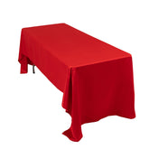 Lamour Satin 60"x126" Rectangle Tablecloth Red - Soft & Silk-Like Table Cover