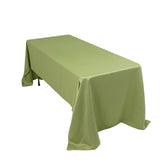 Lamour Satin 60"x126" Rectangle Tablecloth Sage Green - Soft & Silk-Like Table Cover