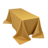 Lamour Satin 90"x132" Rectangle Tablecloth Champagne - Soft & Silk-Like Seamless Table Cover