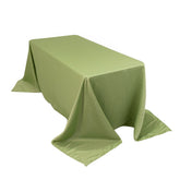Lamour Satin 90"x132" Rectangle Tablecloth Sage Green - Soft & Silk-Like Seamless Table Cover