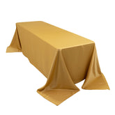 Lamour Satin 90"x156" Rectangle Tablecloth Champagne - Luxurious, Soft Seamless Table Cover