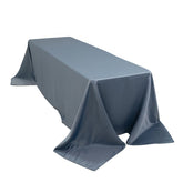 Lamour Satin 90"x156" Rectangle Tablecloth Dusty Blue - Luxurious, Soft Seamless Table Cover