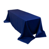Lamour Satin 90"x156" Rectangle Tablecloth Royal Blue - Luxurious, Soft Seamless Table Cover