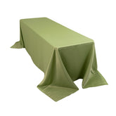 Lamour Satin 90"x156" Rectangle Tablecloth Sage Green - Luxurious, Soft Seamless Table Cover