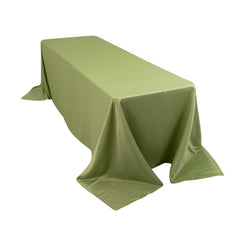 Lamour Satin 90"x156" Rectangle Tablecloth Sage Green - Luxurious, Soft Seamless Table Cover