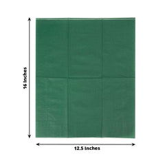 50-Pack Paper Napkins Soft Hunter Emerald Green - Disposable 2-Ply Cocktail and Beverage Napkins for Weddings