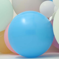 2 Pack 32" Large Matte Pastel Light Blue Helium Air Premium Latex Balloons