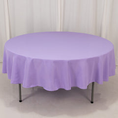 Premium Polyester 90" Round Tablecloth Lavender Lilac - Stain and Wrinkle-Resistant Design with 220GSM Thickness Table Cover