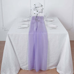 Premium Chiffon 6ft Table Runner Lavender Lilac - Flowy & Lightweight Table Decor