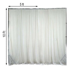 2 Pack White Sheer Chiffon Event Curtain Drapes, Durable Flame Resistant Premium Organza Backdrop Event Panels With Rod Pockets - 10ftx10ft