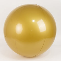 2 Pack 24" Inflatable Gold Decorative Balls - Round Vinyl Pool and Party Balls, Lightweight & Fun