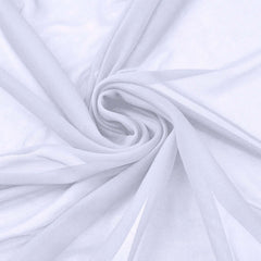54"x10yd White Solid Sheer Chiffon Fabric Bolt, DIY Voile Drapery Fabric