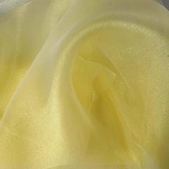 54"x10yd Yellow Solid Sheer Chiffon Fabric Bolt, DIY Voile Drapery Fabric