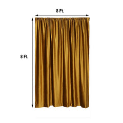 8ftx8ft Gold Premium Smooth Velvet Event Curtain Drapes, Privacy Backdrop Event Panel with Rod Pocket