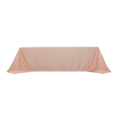 Lamour Satin 90"x156" Rectangle Tablecloth Blush - Luxurious, Soft Seamless Table Cover