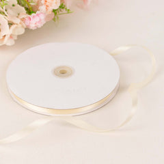 100 Yards 3 8" Ivory Single Face Decorative Satin Ribbon