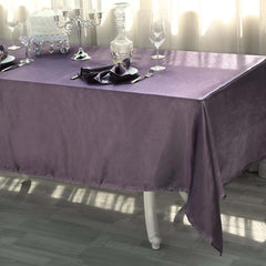 Satin Rectangular 60"x102" Tablecloth Violet Amethyst - Smooth and Lustrous Table Cover