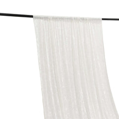 5ftx12ft White Premium Smooth Velvet Event Curtain Drapes, Privacy Backdrop Event Panel with Rod Pocket