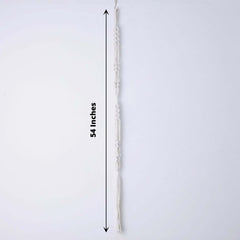 2-Tier Hanging Planter Basket with Tassels Ivory Double Boho Design - Cotton Rope Indoor Decorative Holders