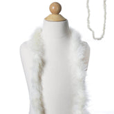 Marabou Ostrich Feather Boa Ivory Deluxe Soft and Fluffy Design - Party Accessory 2 Yards