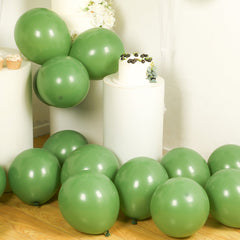 50 Pack Matte Pastel Dusty Sage Green Biodegradable Balloons 12", Round Eco-friendly Thick Latex Party Balloons