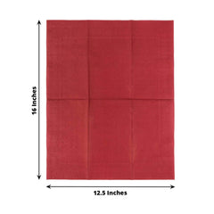 50-Pack Paper Napkins Soft Burgundy - Disposable 2-Ply Cocktail and Beverage Napkins for Weddings