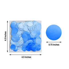 Metallic Round Party Confetti 18G Bag Dusty Blue Foil, Balloon Table Confetti Glitter Dots for Festive Weddings Baby Bridal Showers & Events