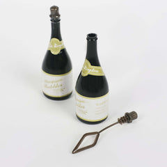 24 Pack Mini 4" Champagne Bottle Event Favor Bubbles, Wedding Shower Bubbles