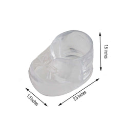 13 Pack 2.5" Clear Fillable Plastic Baby Booties Party Favor Boxes, Transparent Baby Shower Candy Gift Boxes