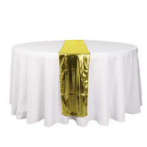 Mirror Foil 12"x108" Table Runner Gold - Shiny Metallic Party Table Decor
