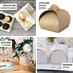 25 Pack 3.5" Marble Cupcake Party Favor Gift Boxes DIY Easy Assembly