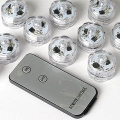 12-Pack Submersible LED Lights Remote Operated Design White - Waterproof Decorative Lighting