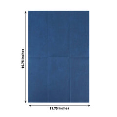 20-Pack Paper Linen-Like Napkins Navy Blue - Disposable Hygienic Airlaid Guest Towels 8.5"x4"